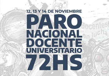 PARO DE 72HS DEL 12 AL 14 DE NOVIEMBRE