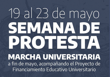 SEMANA DE PROTESTA Y MARCHA UNIVERSITARIA EN MAYO