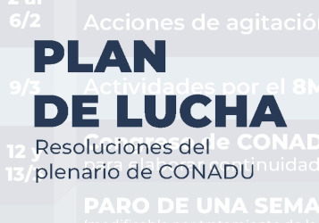 PLAN DE LUCHA DOCENTE POR LA LEY DE FINANCIAMIENTO